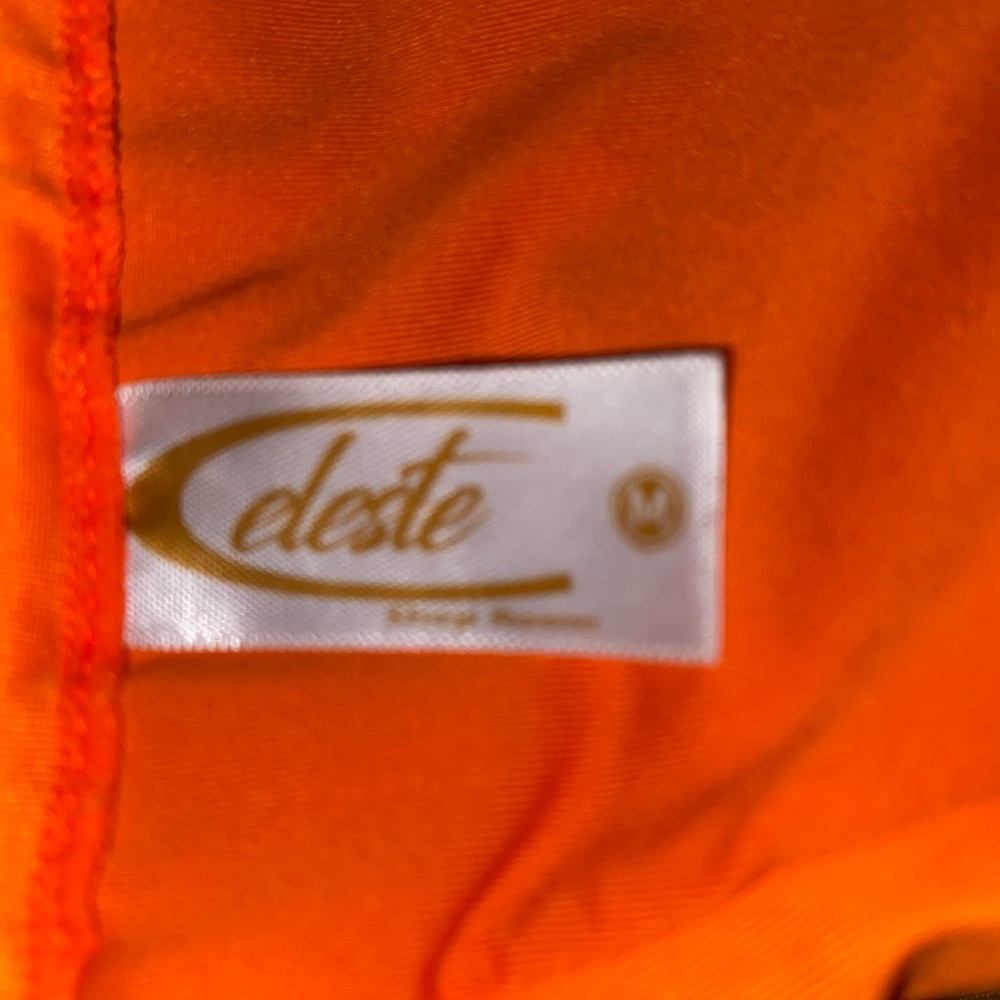 Celeste Vibrant Triangle Orange String Ruched Bea… - image 8